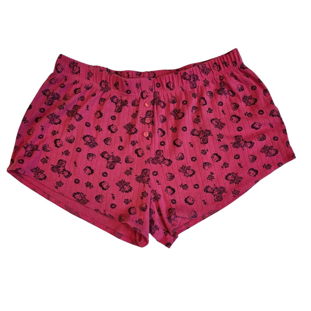 Betty‎ Boop Lounge Shorts Ribbed Pink Large